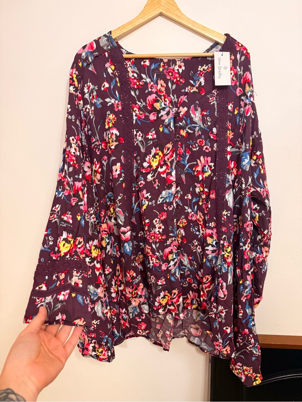 NWT Vera Bradley floral tunic XL